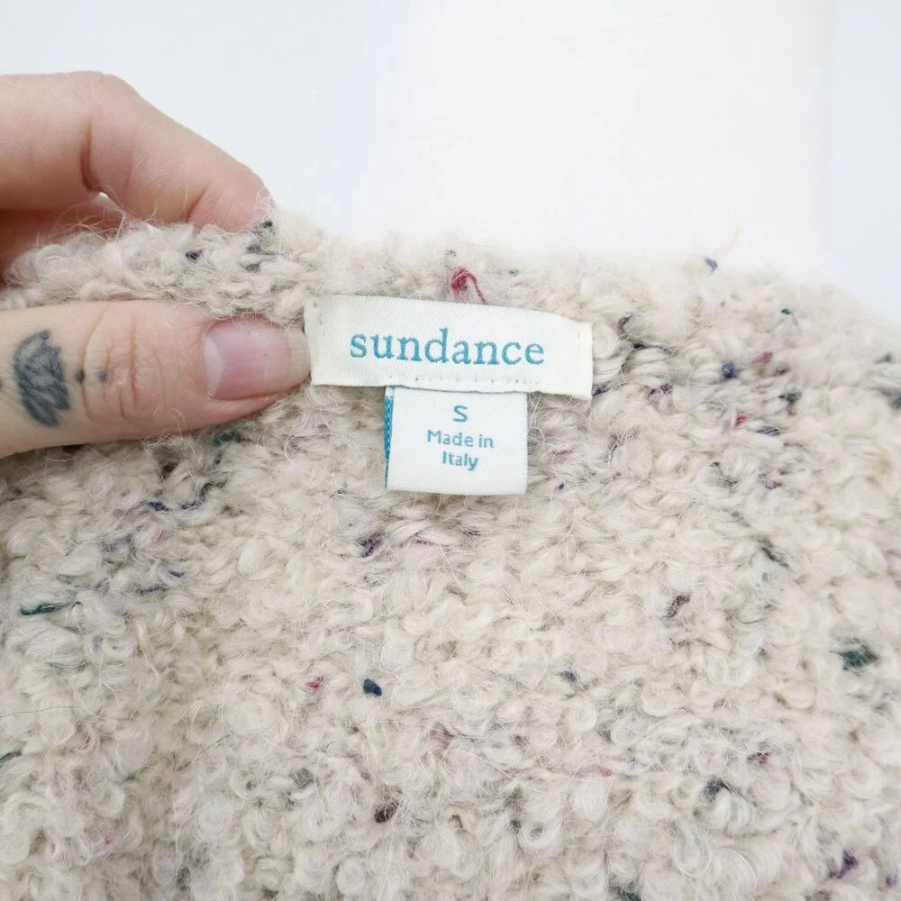 Sundance Alpaca Vest Womens S Cream Boho Earthy Rustic Neutral Simple Minimalist